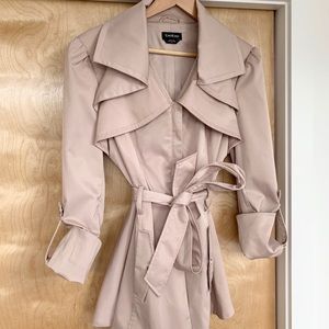 BeBe Light pink wrap trench with belt and pockets